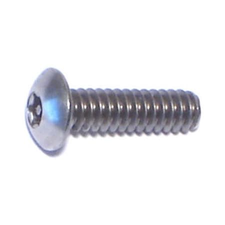 Midwest Fastener #6-32 x 1/2 in Torx Button Machine Screw, Plain 18-8 Stainless Steel, 20 PK 77761